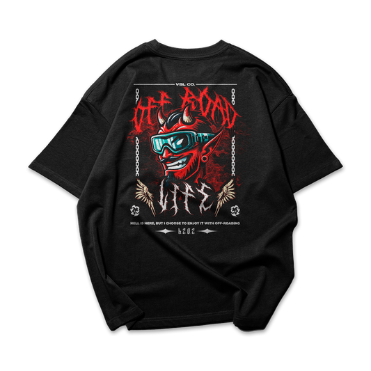 PLAYERA OVERSIZE CLASIC 100 EVIL OFF ROAD LIFE 88 DIRT SERIES