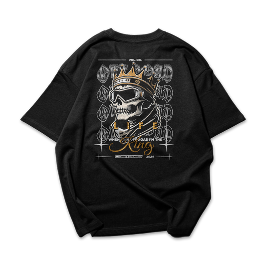 PLAYERA OVERSIZE CLASIC 100 KING SKULL OFF ROAD LIFE 88 DIRT SERIES